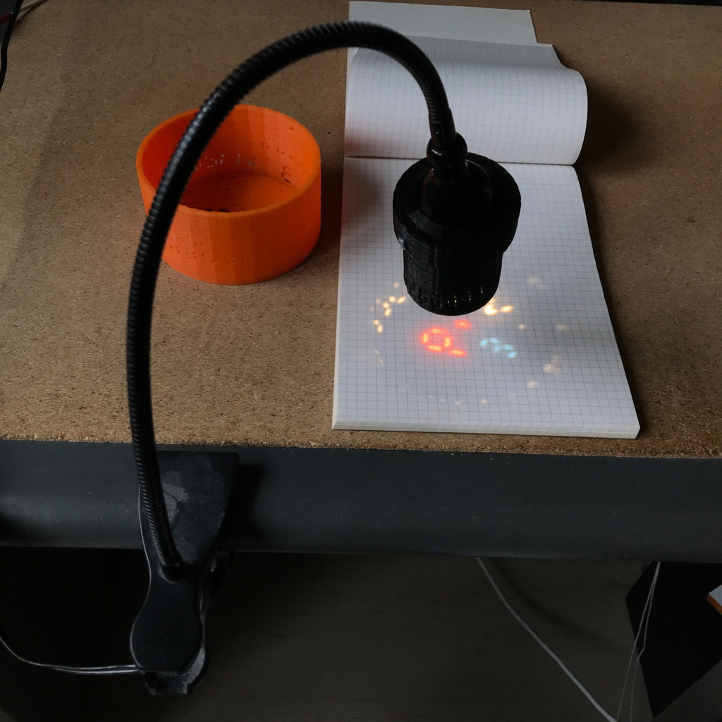 The Illumination of Pi - remixed for use with IKEA Jansjö desk lamp / clip lamp