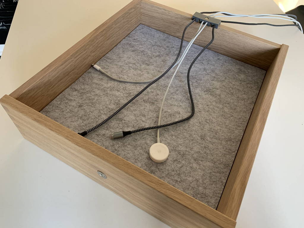 Miniatura 2 do modelo 3D Cable Holder for Drawer (Customizable)