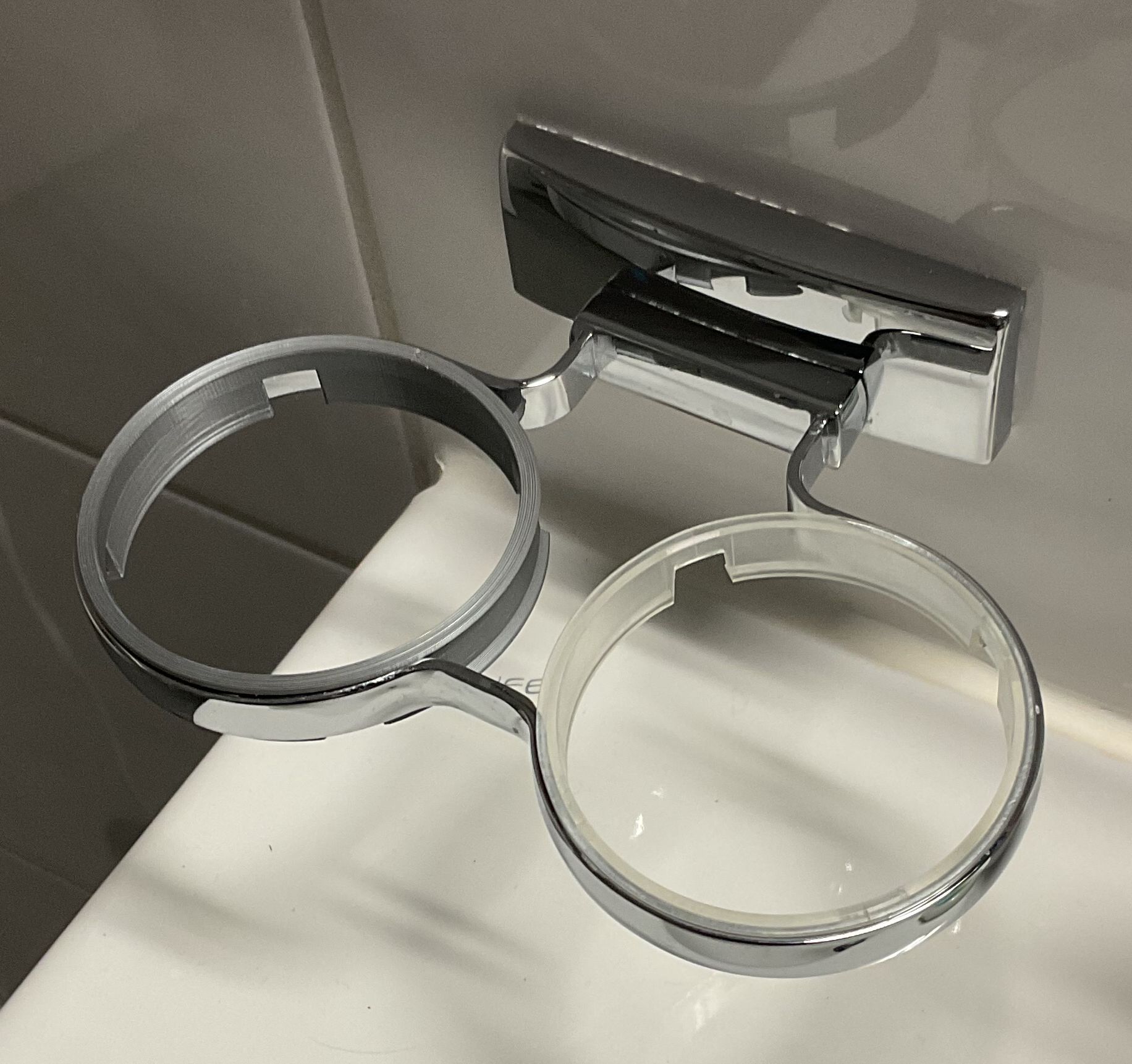 Bathroom glass holder ring by LuluX Download free STL model
