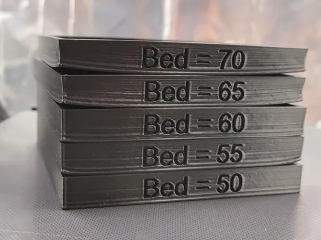Bed Warping Temperature Tests (PLA)