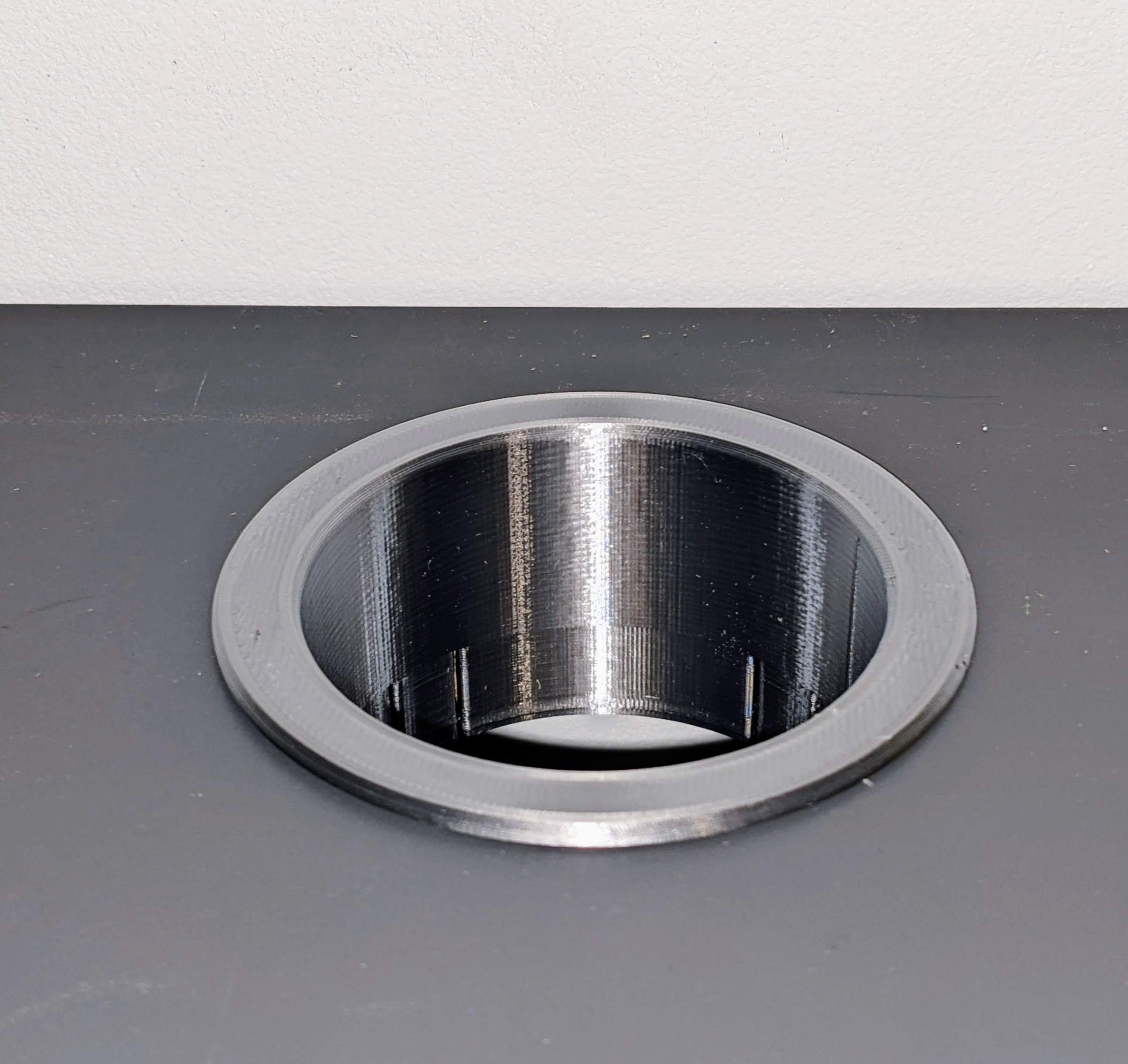 Desk Grommet for many hole sizes and plate thicknesses