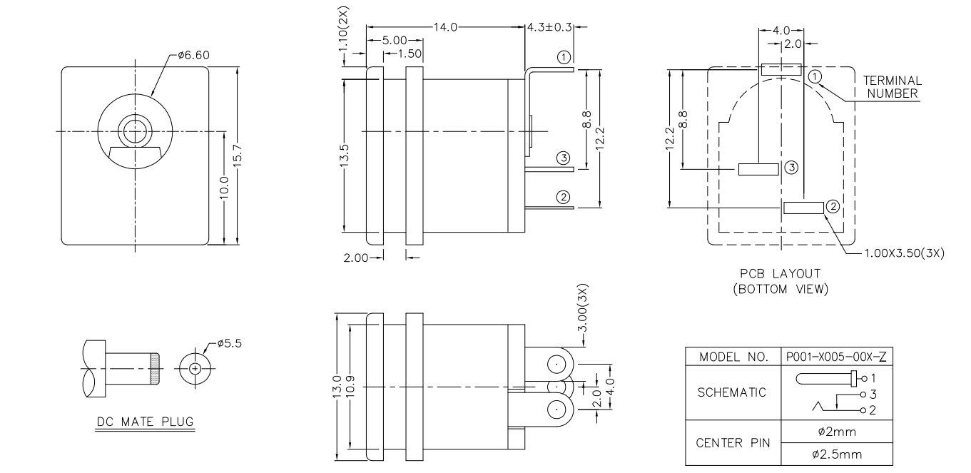 USB PD Board to Panel Mounted DC Jack adapter — miniatura 6