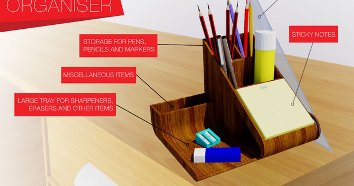 Desktop Organiser by Matt Harrison Download free STL model