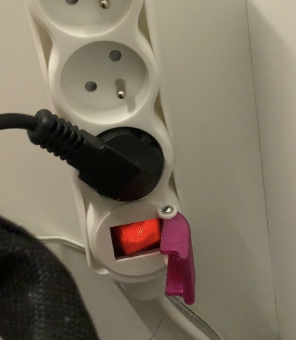 Missile Power Switch Cover Base for Emos Power Strip 3D model thumbnail