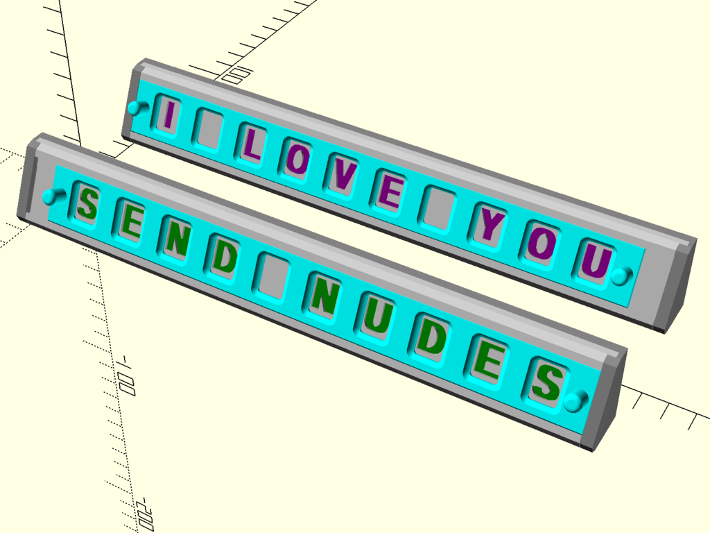 Miniatura 3 do modelo 3D Customizable sliding word-switcher