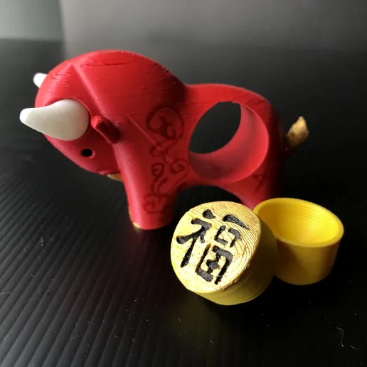 Year of the Ox Lunar New Year Art Toy by Dany Sánchez Download free STL model