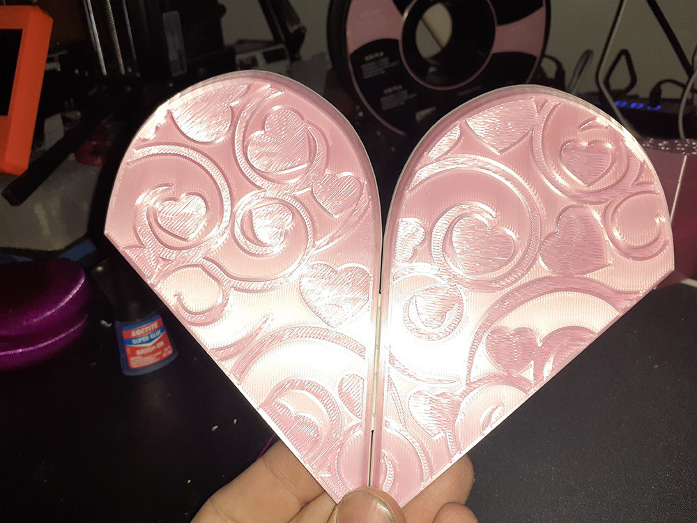 Valentines Half Heart Print-in-Place