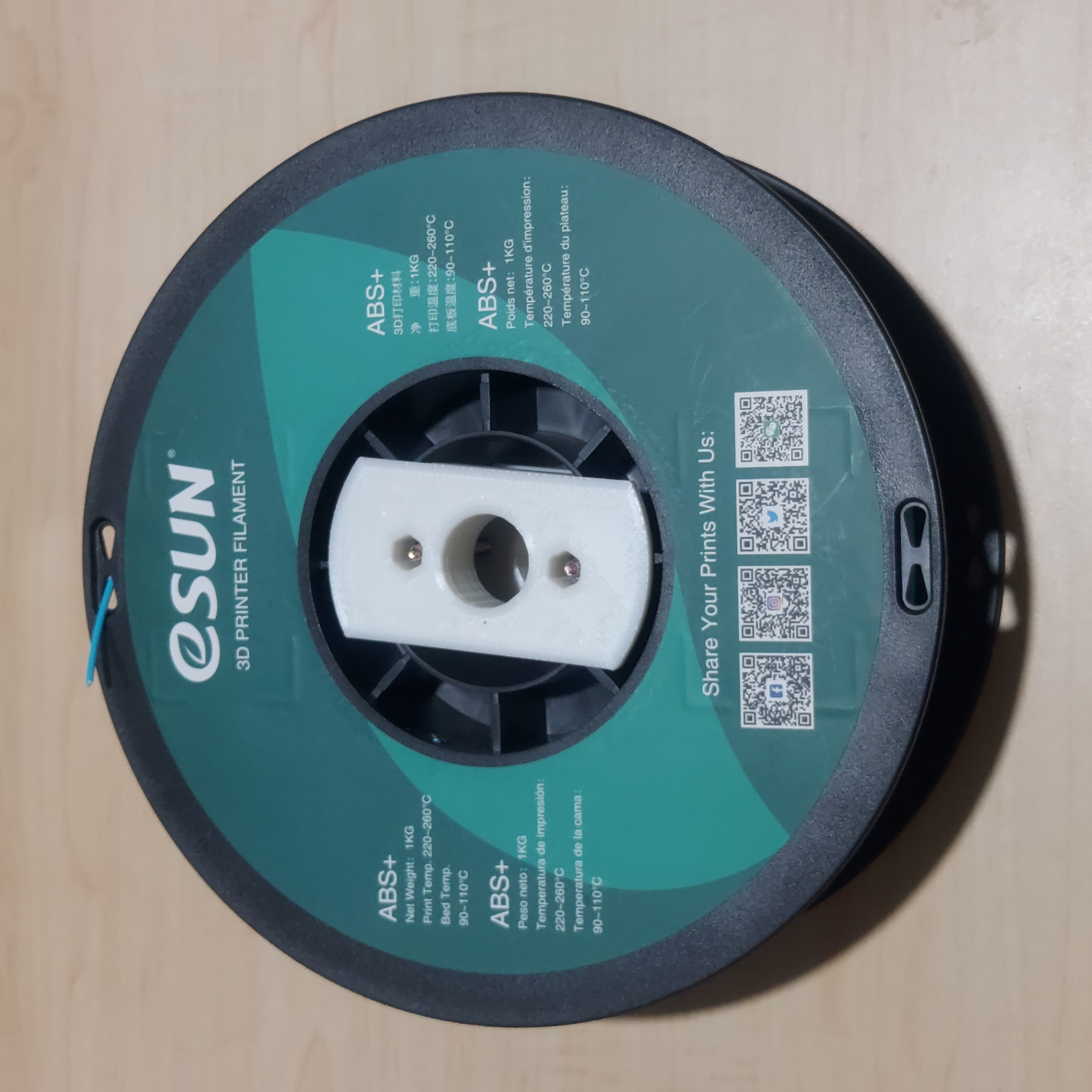eSun filament spool adapter