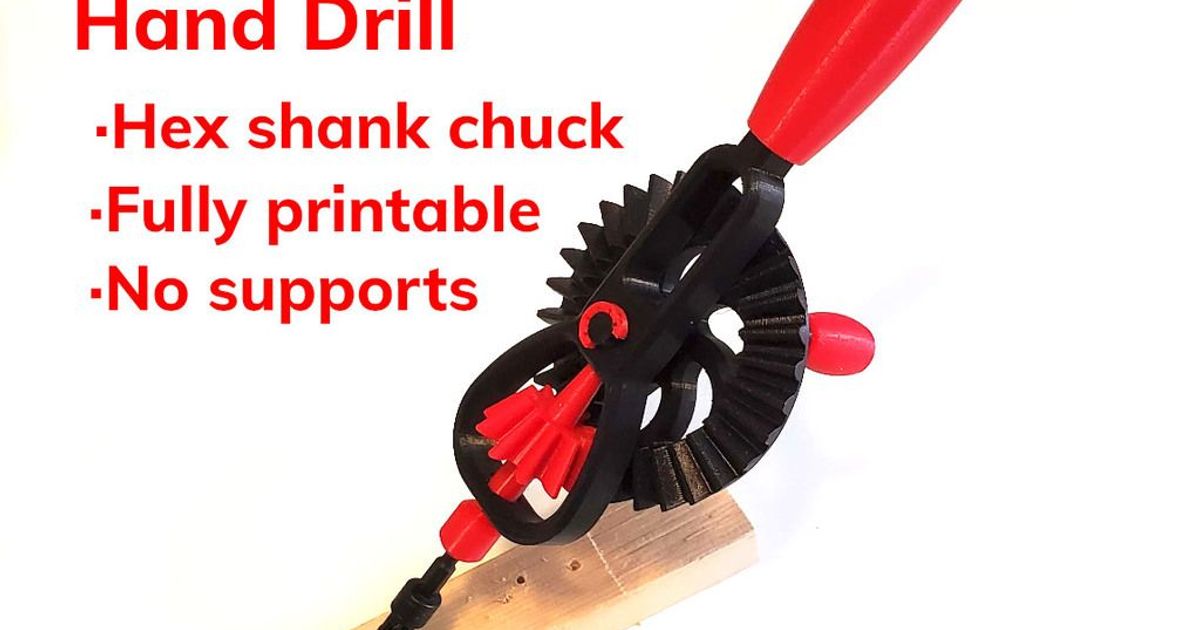 Eggbeater Drill - Fully Printed - No 