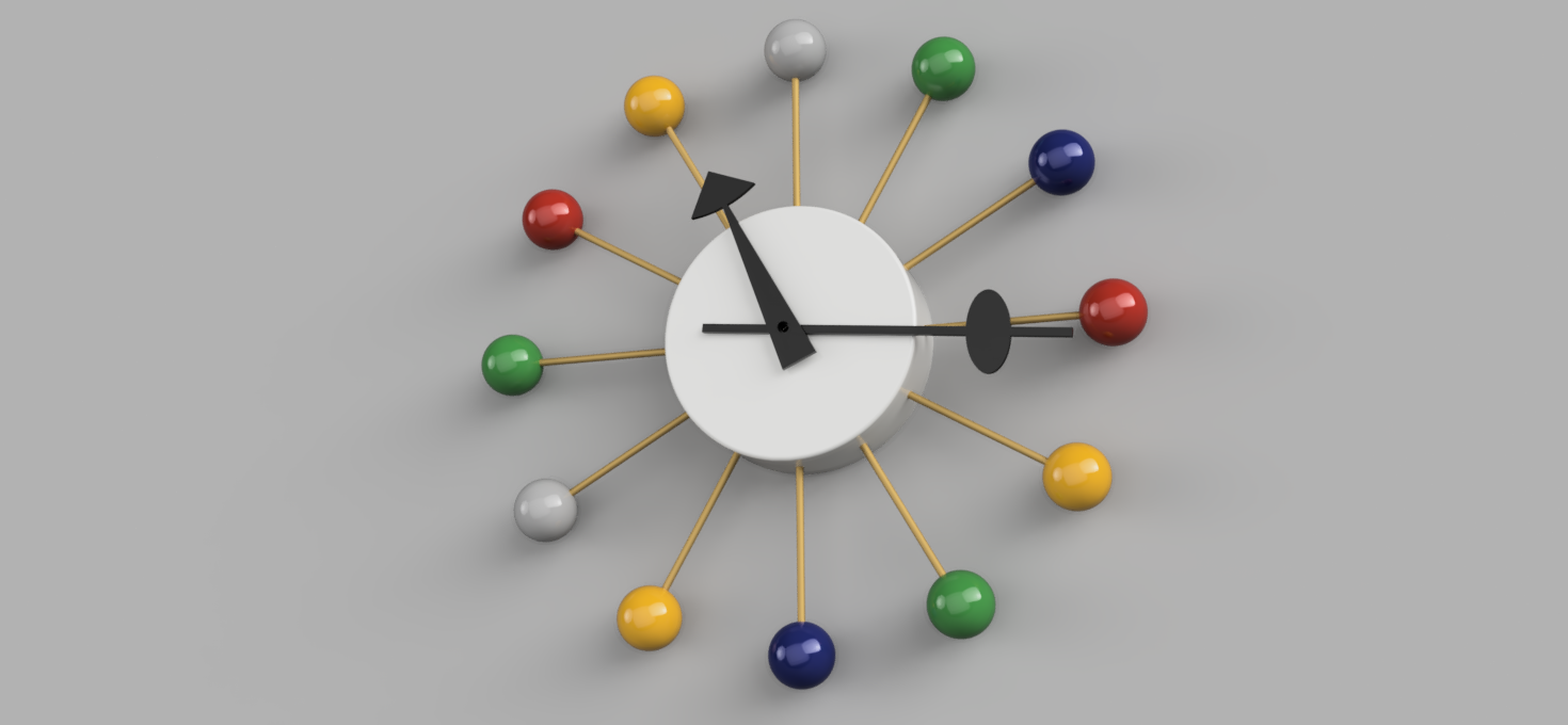 Wall Clock, Ball Clock Replic (Design: George Nelson)