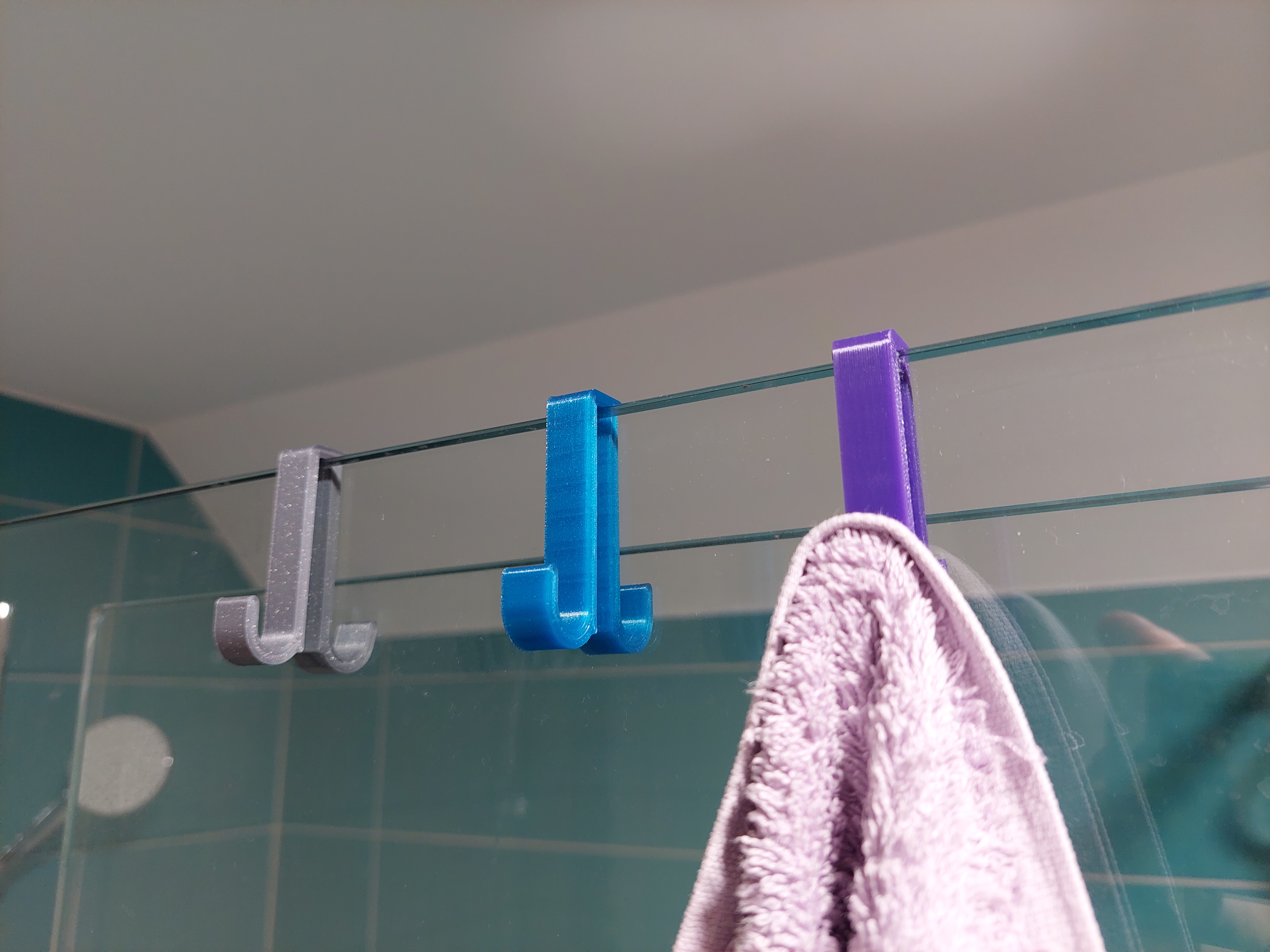shower hook for 6mm, 8mm, 10mm glass