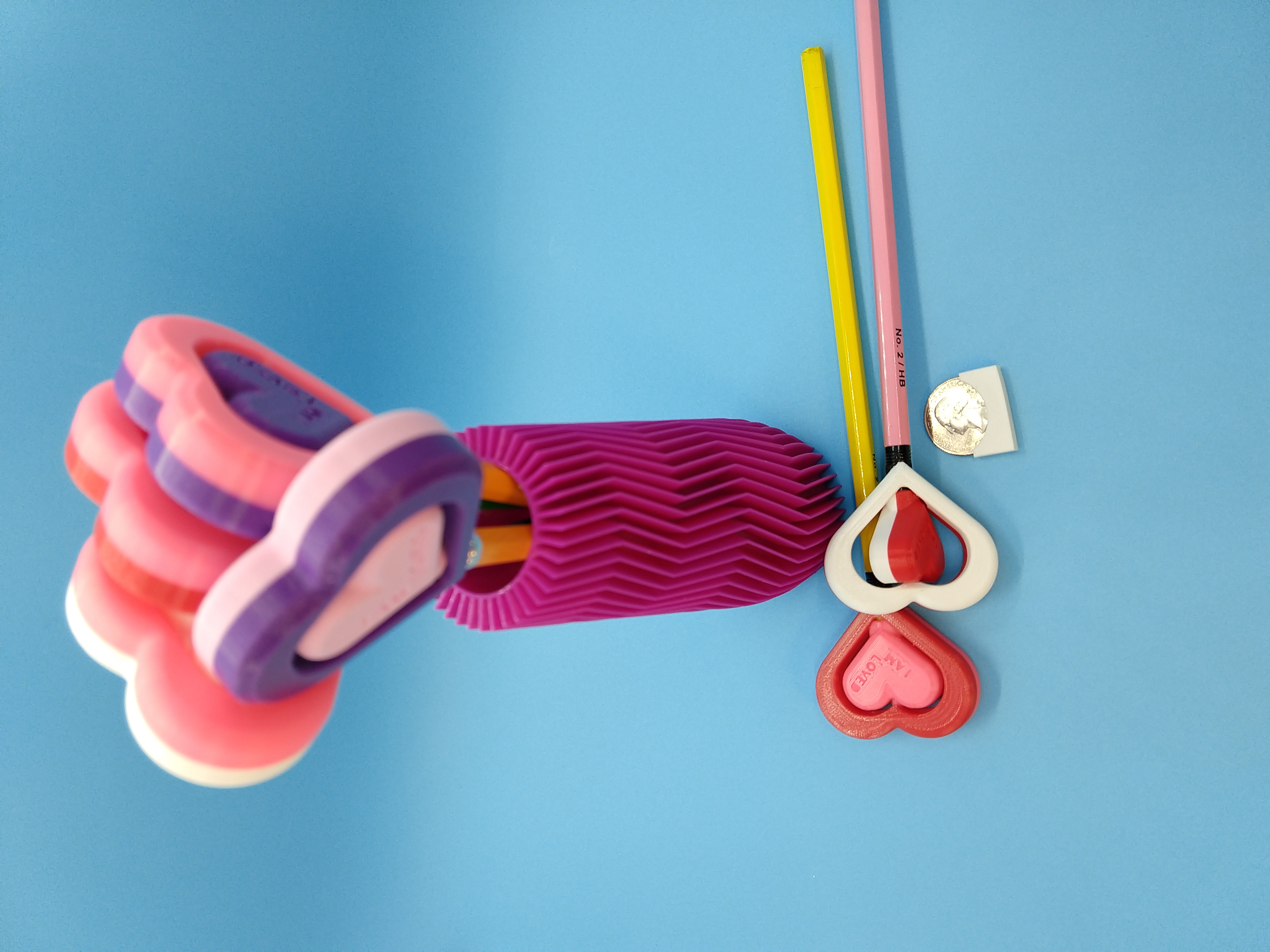 Spinning Heart Pencil Topper - Valentines Day