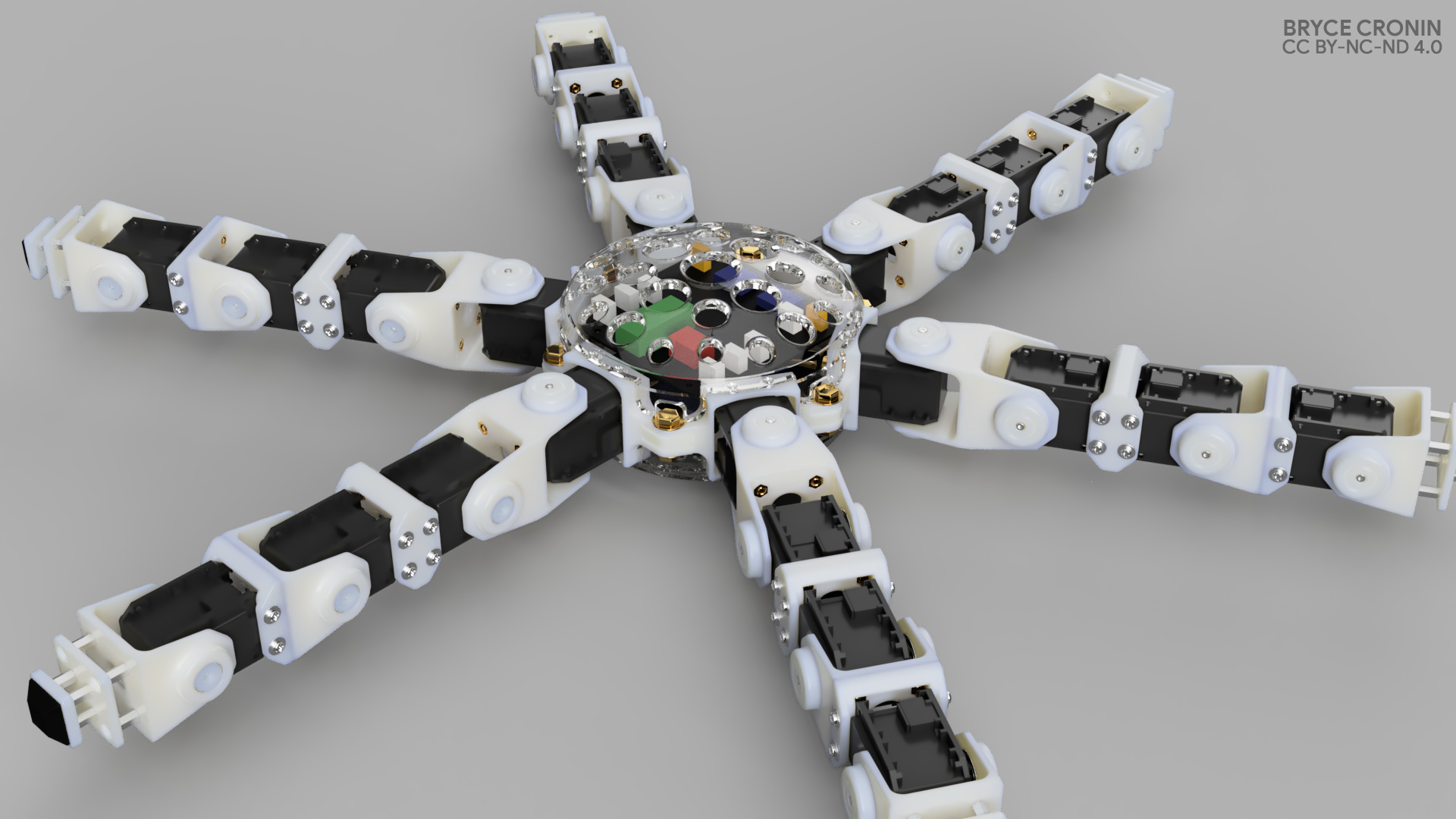 Anansi Hexapod Robot Frame by Bryce | Download free STL model ...