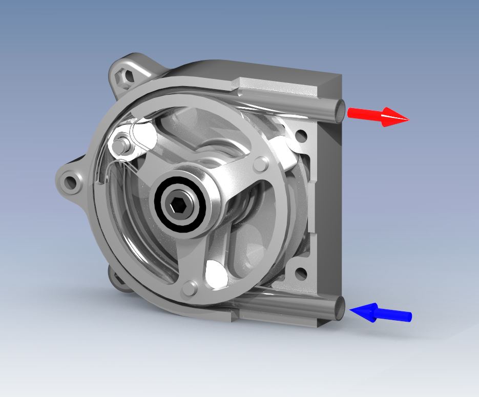 Peristaltic pump - nominal diameter Ø8mm - for fluids like cooling water, water, engine oil and other similar