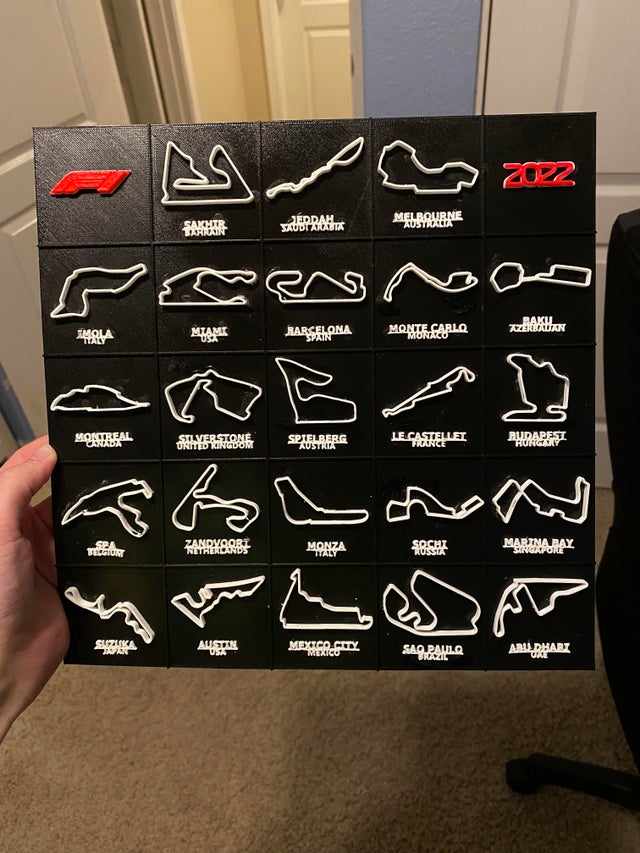 Formula 1 Individual Circuits, Logo, Blank Board