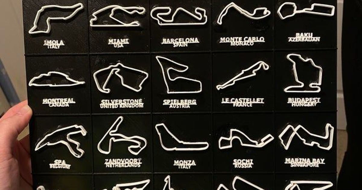 Formula 1 Complete Board von heartbreakballer | Kostenloses STL-Modell ...