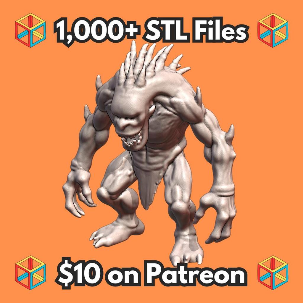 28mm DND Savage Fiendish Creature Fantasy Miniature MineeForm FDM 3D Print STL File