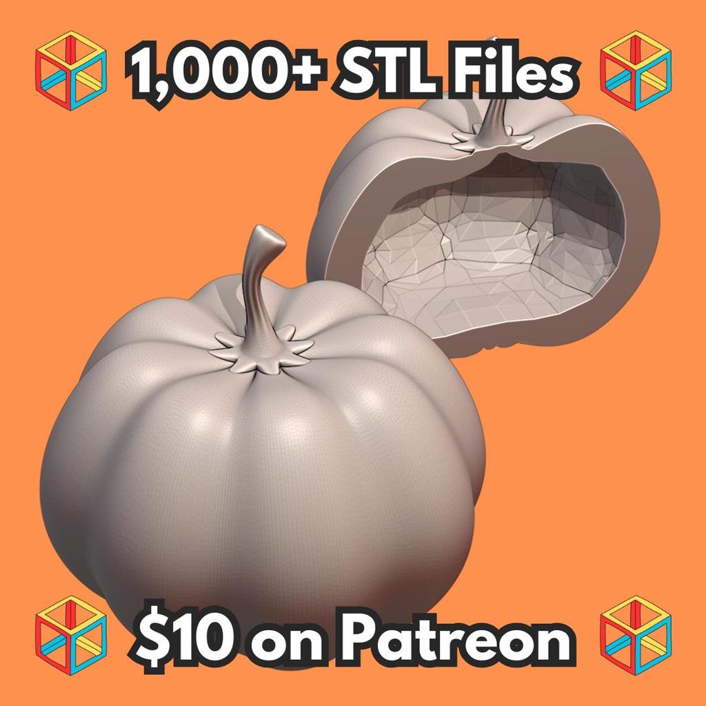 Pumpkin Shaped Decor with Hidden Compartment for Valuables (Requires Pausing During Print) MineeForm FDM 3D Print STL File