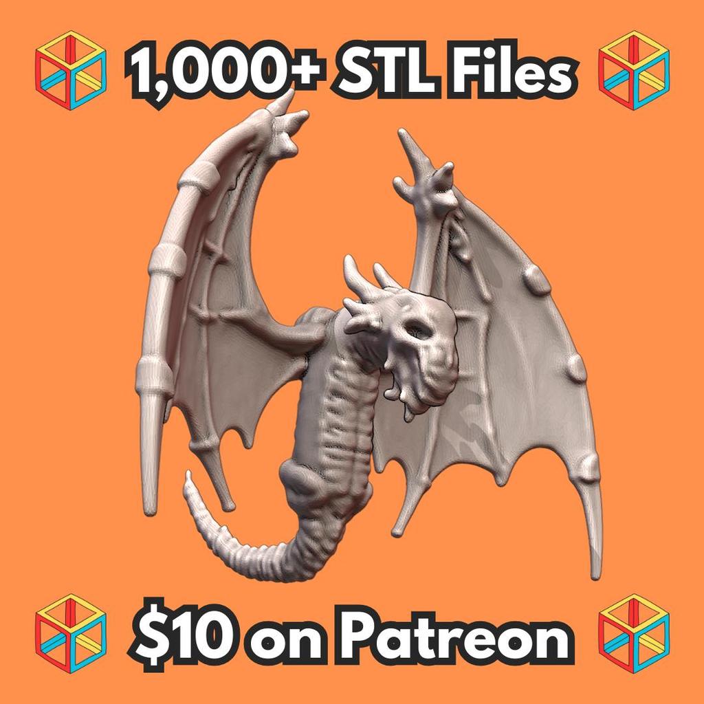 28mm Sci-Fi Undead Beast for Sci-Fi Horror Scenarios MineeForm FDM 3D Print STL File