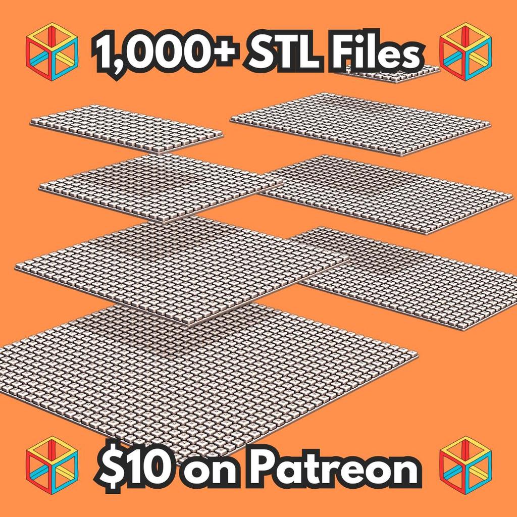 Build Plates for FDM Optimized Building Bricks MineeForm FDM 3D Print STL File