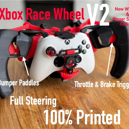 V2 - Xbox Series X/S Controller Racing Wheel 100% 3D printed by Chad ...