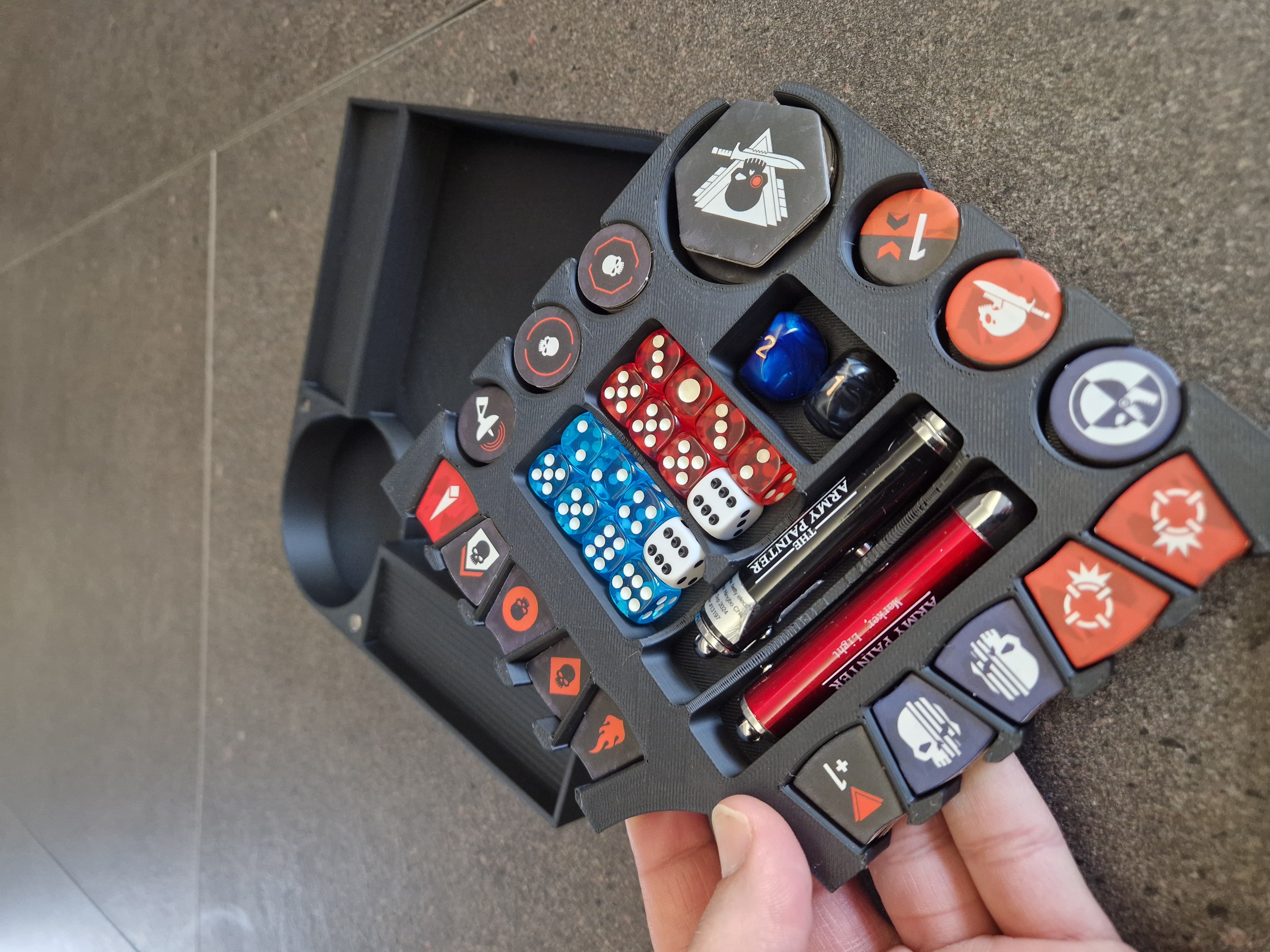 Miniatura 2 do modelo 3D Kill Team Box - Token + Dice Tray
