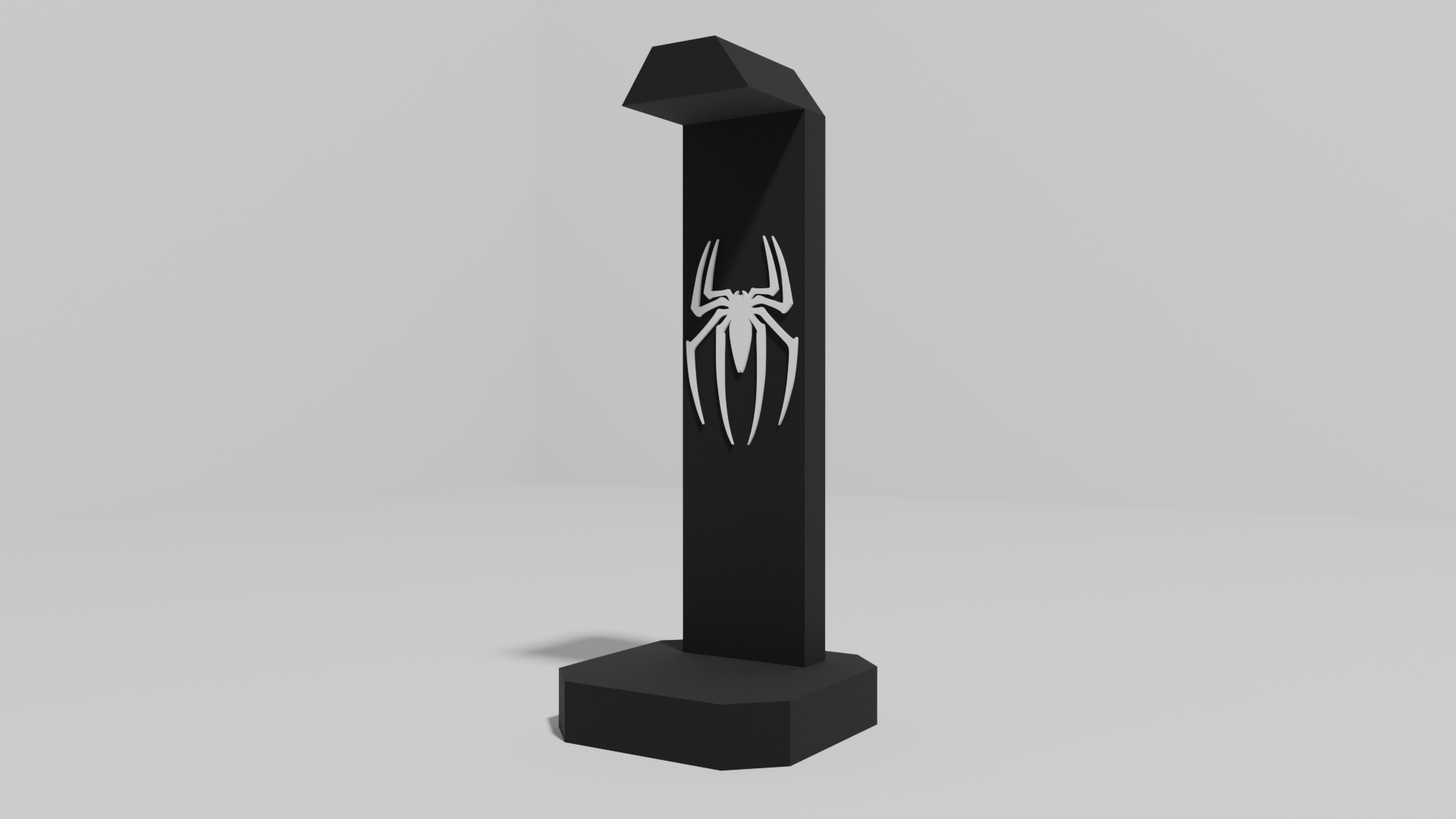Headphone stand spider man logo