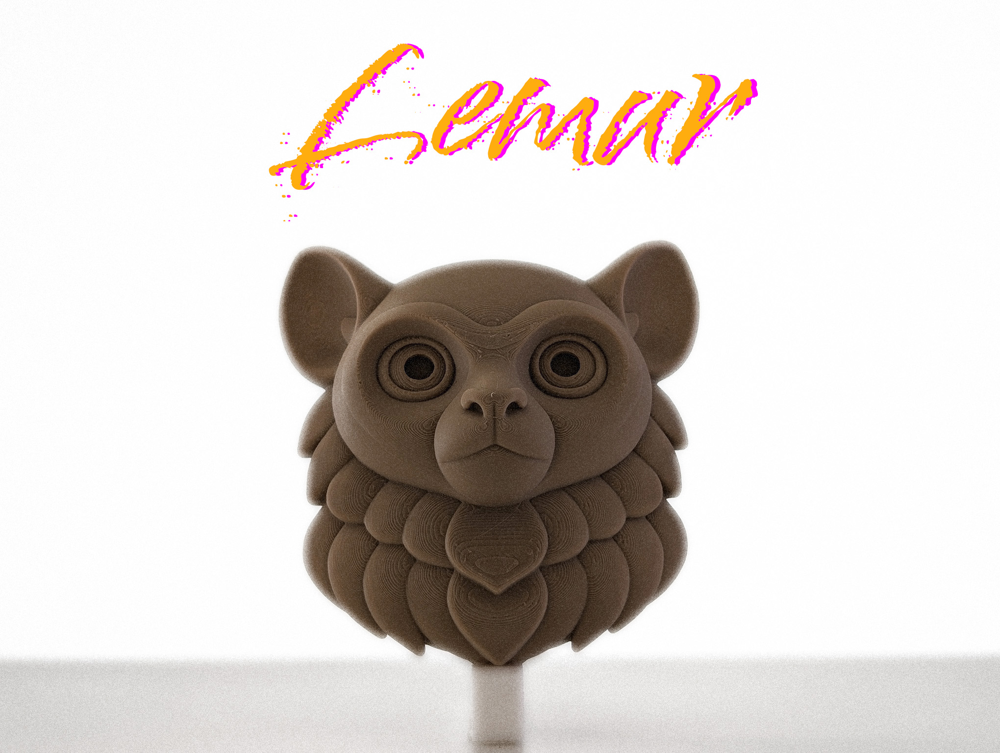 Lemur Head – Ready-to-Hang Wall Sculpture