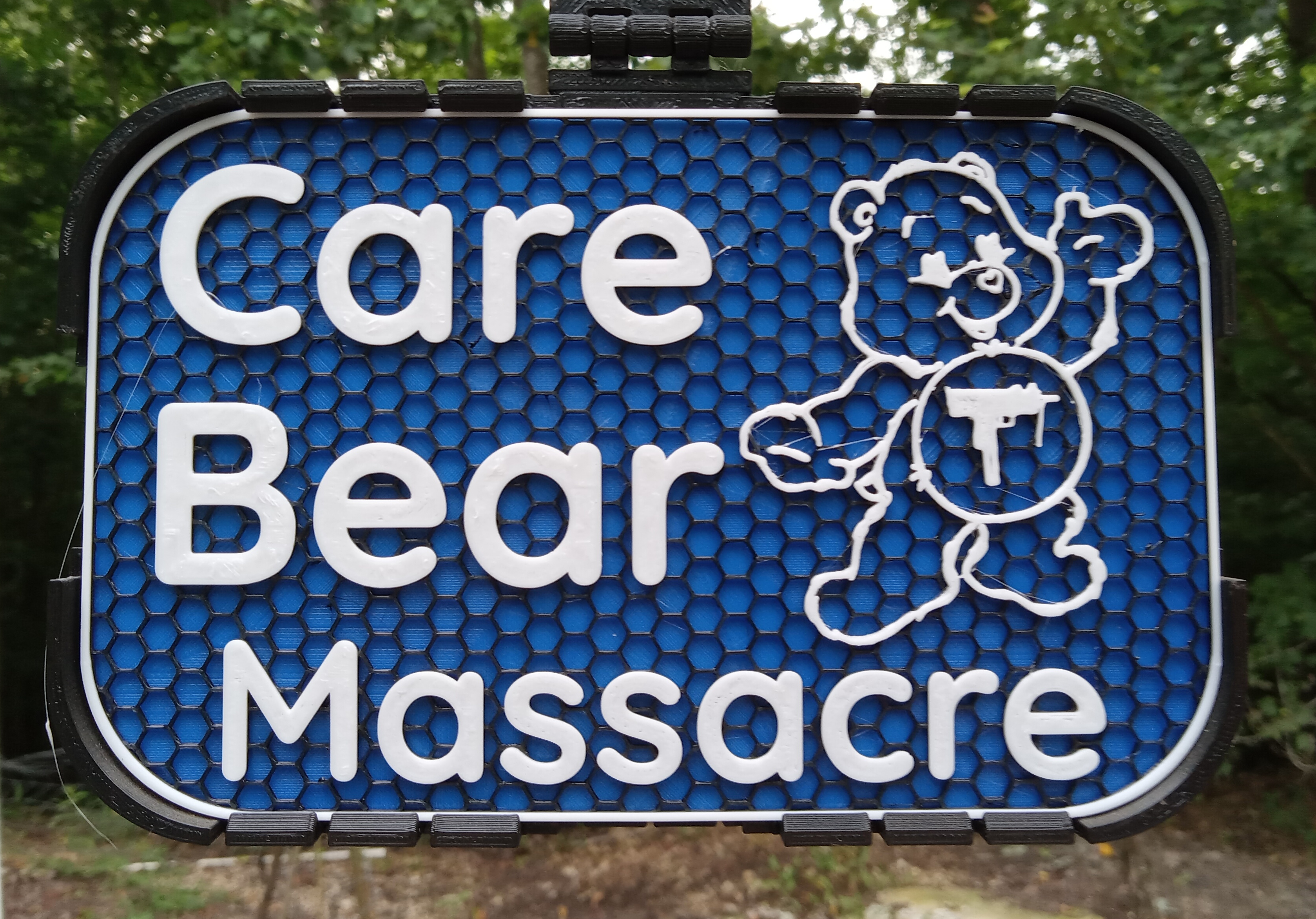 Care Bear Massacre sign