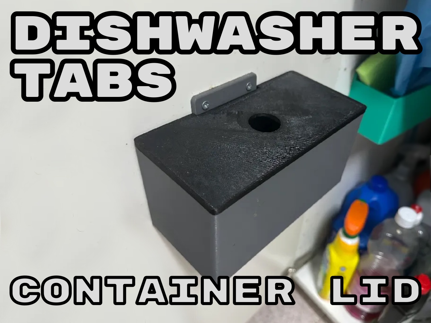 Dishwasher tablets container lid