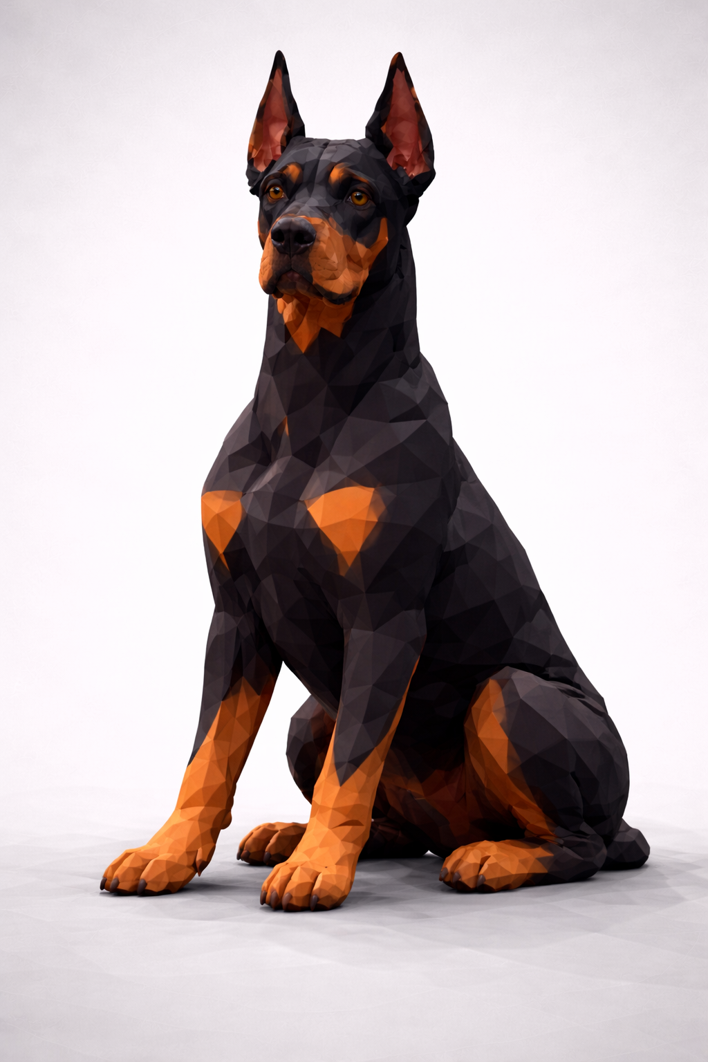 Doberman Low Poly