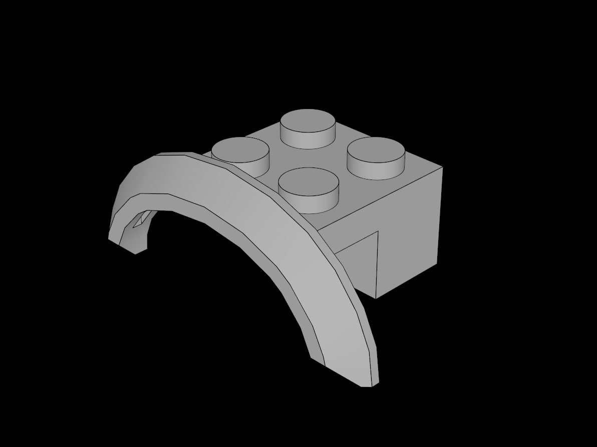 Lego Compatible (98282.dat) Car Mudguard  4 x  2.5 x  1
