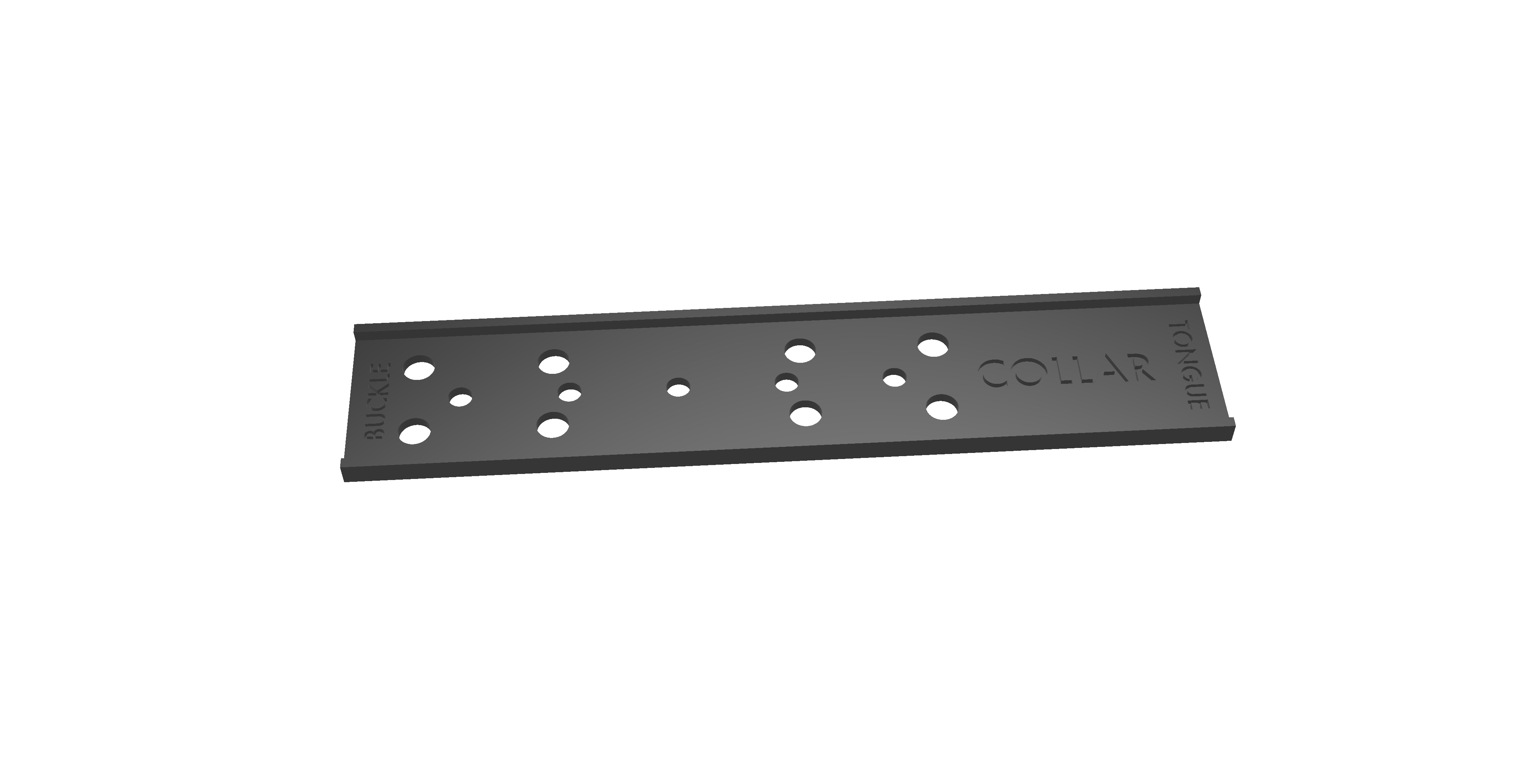 Biothane punch guide for X-large dog collar 3D model