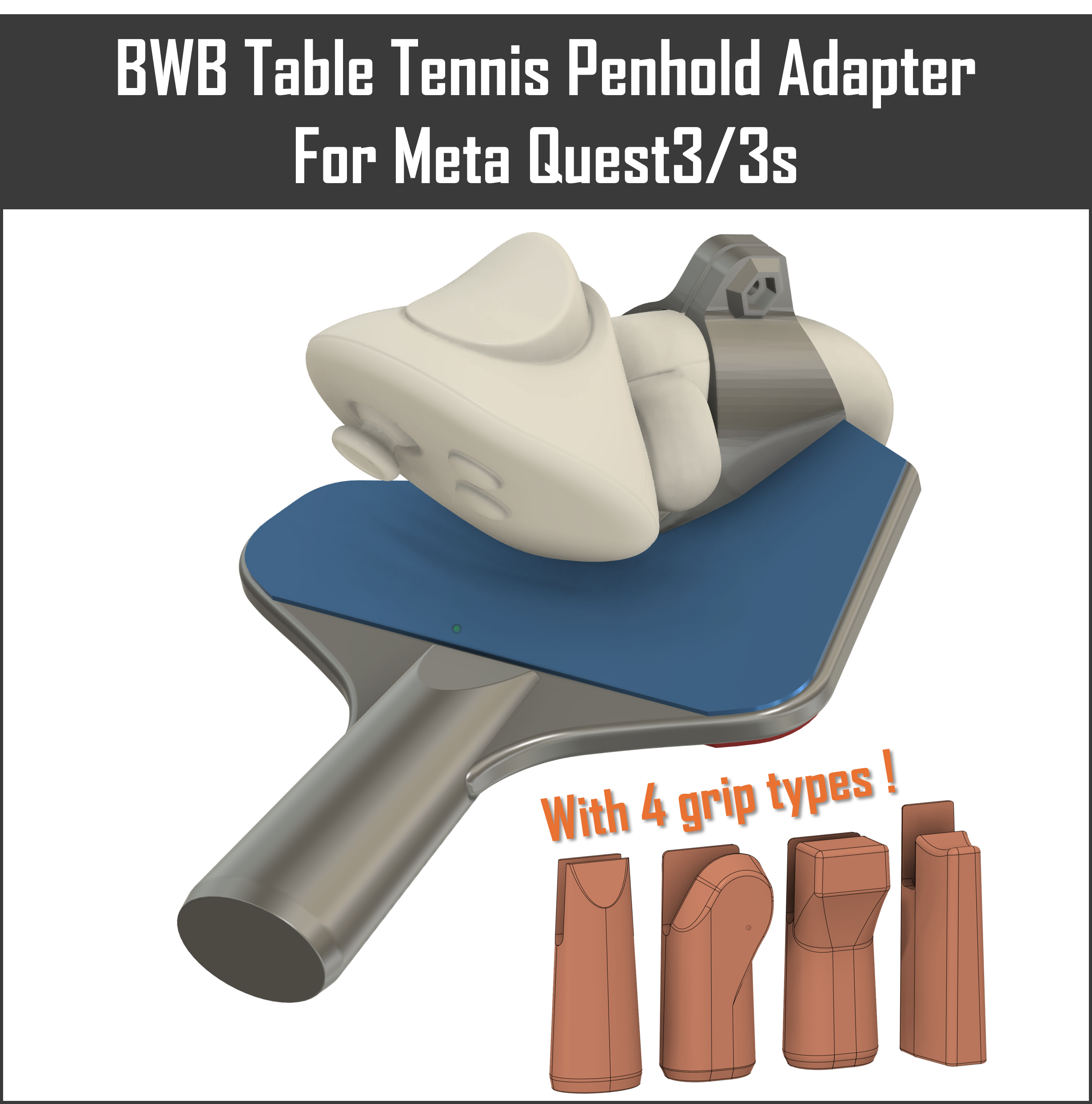 Quest3 TT Penhold  Adapter (Full-Print Ver.)