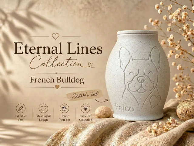 Eternal Lines Urn – French Bulldog