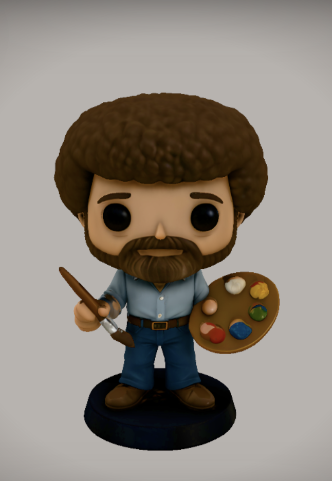 Bob Ross style Funko Pop