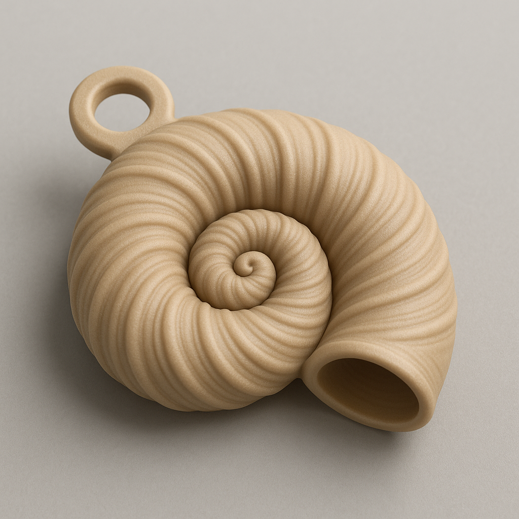 Spiral Seashell Keychain