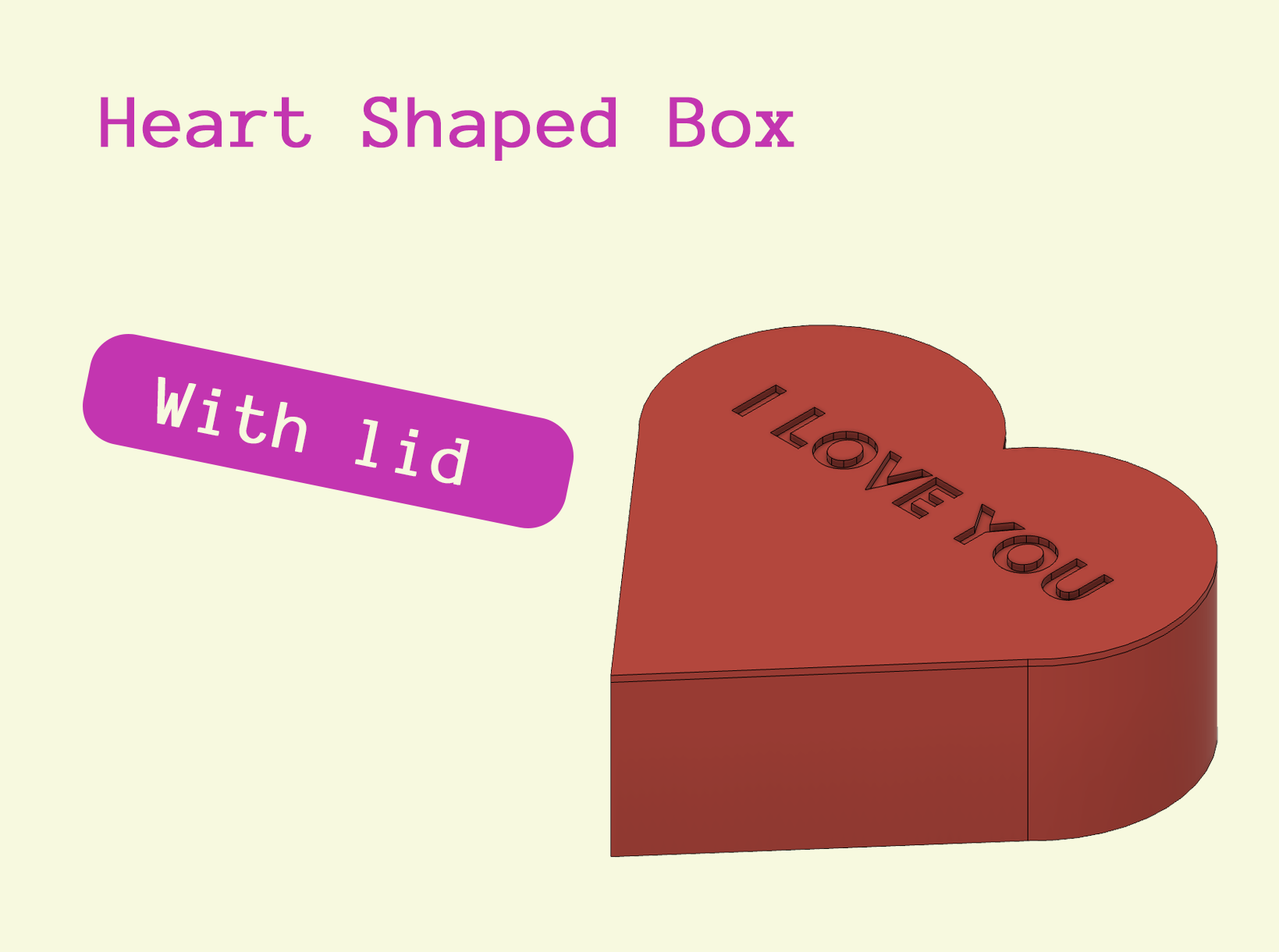 "I love you" Heart Shaped Box