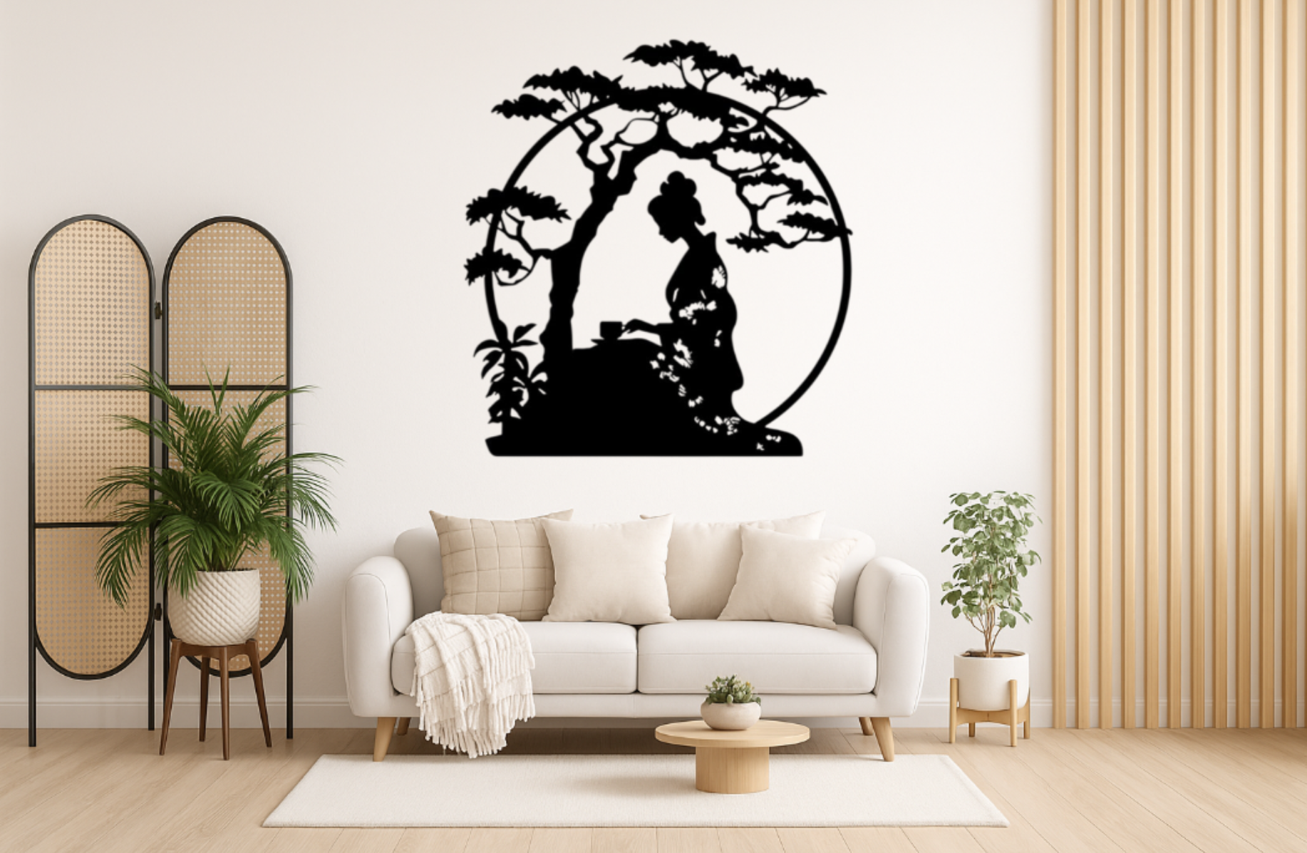 WallArt Japan Girl Bonsai