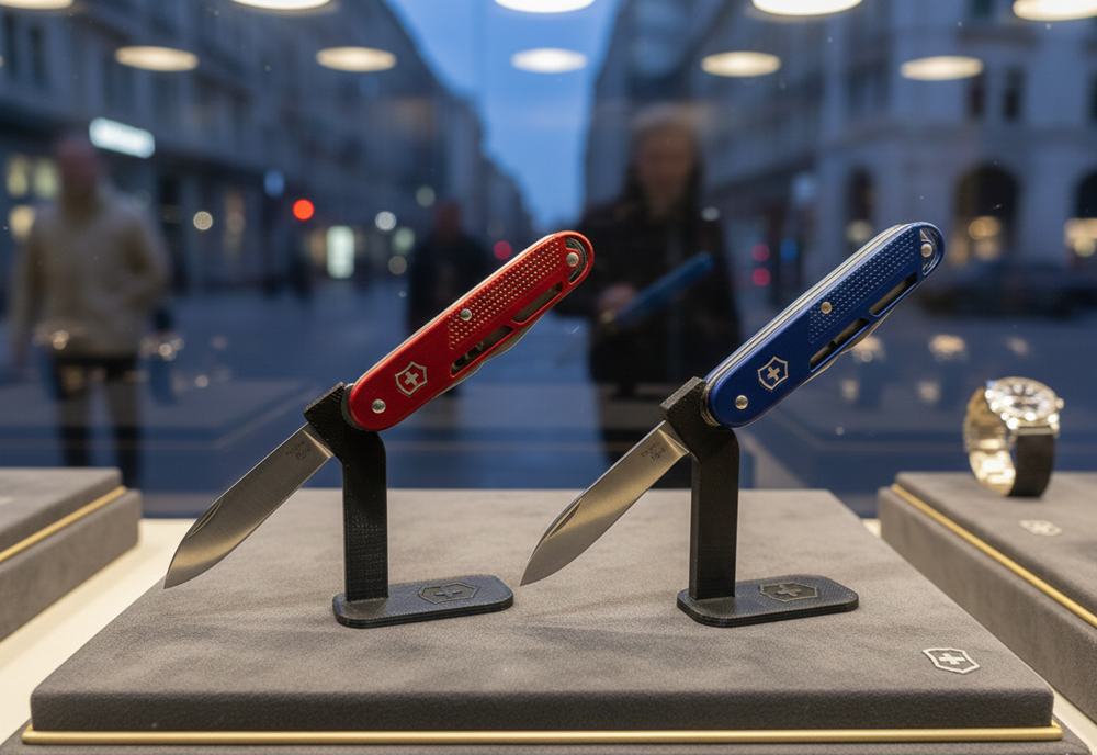 OPEN BLADE stand for VICTORINOX knifes like Huntsman, Spartan etc.