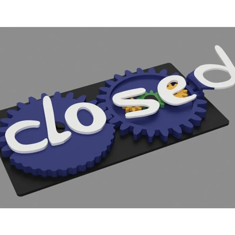 Open Closed Sign by Matt Harrison Download free STL model