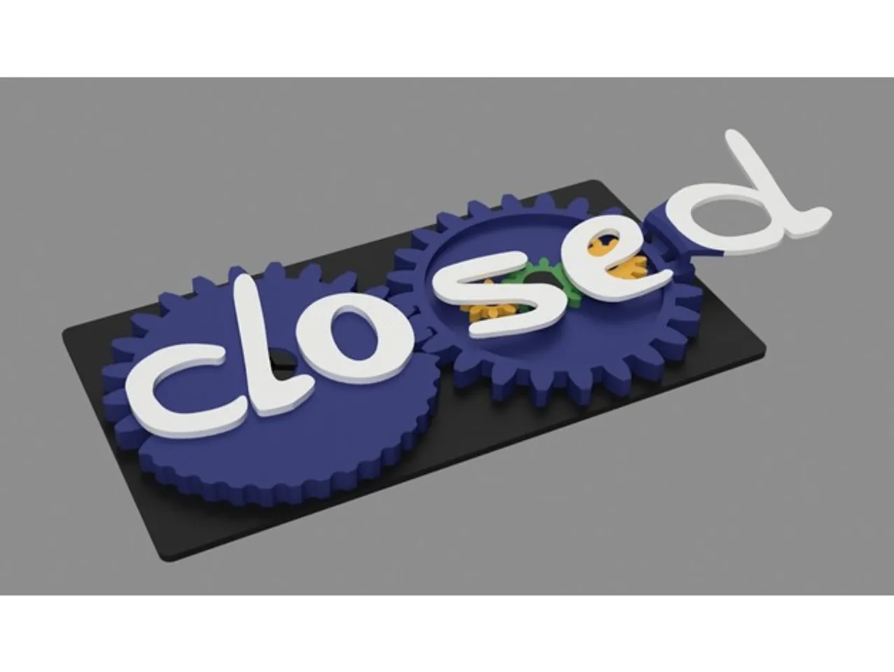 Open / Closed Sign by Matt Harrison | Download free STL model | Printables .com for Free Printable Open Closed Signs