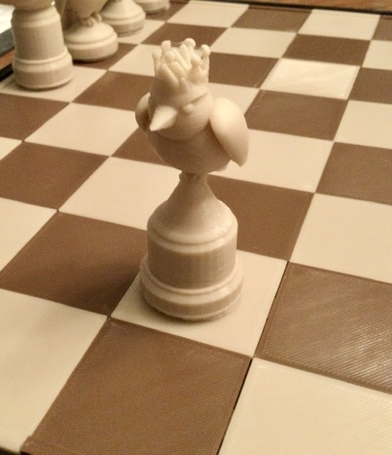 Miniatura 2 do modelo 3D Backyard Birds Chess Set