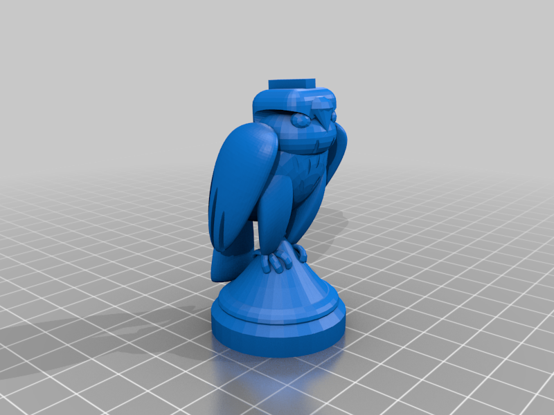 Miniatura 5 do modelo 3D Backyard Birds Chess Set