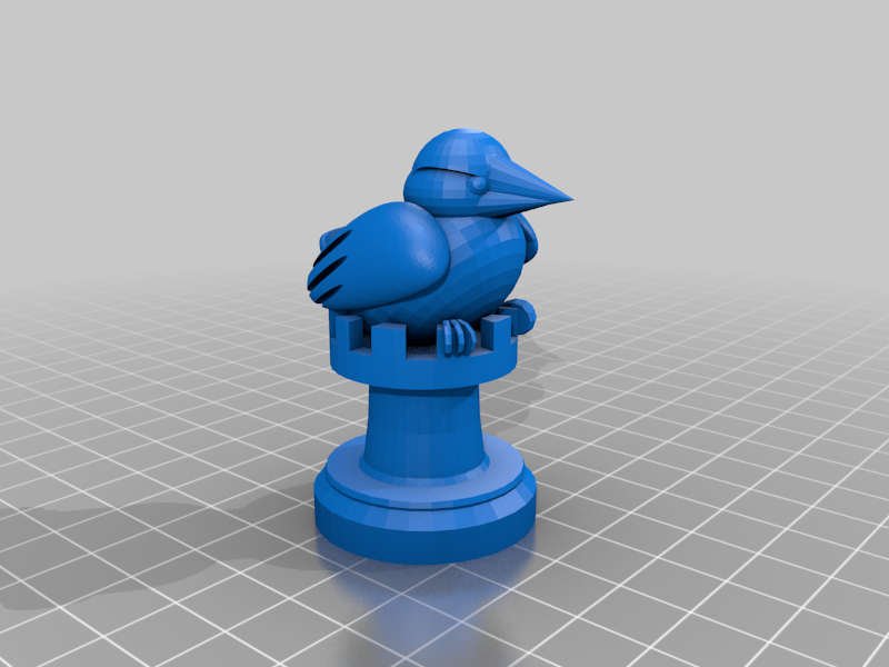 Miniatura 7 do modelo 3D Backyard Birds Chess Set
