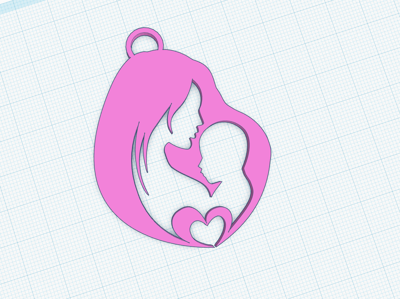 Mom and baby keychain