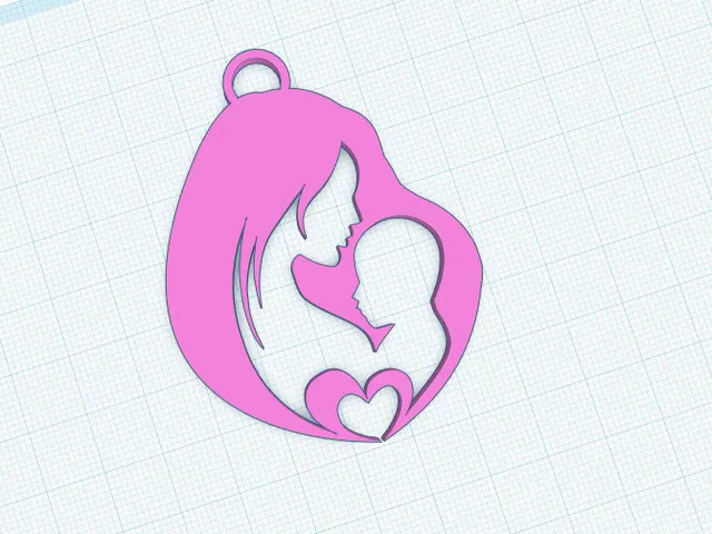 Mom and baby keychain