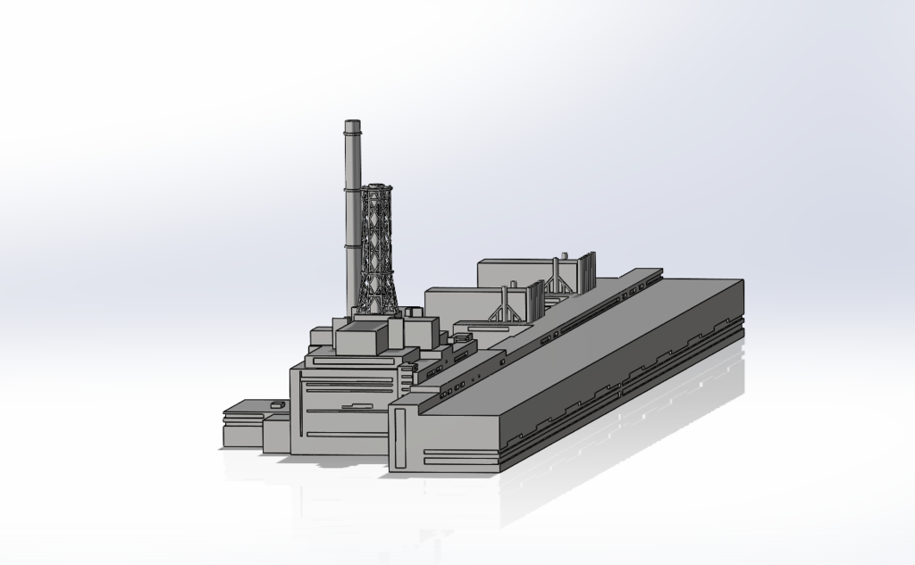 Chernobyl Nuclear Power Plant CHNPP 1:1000 scale realistic.