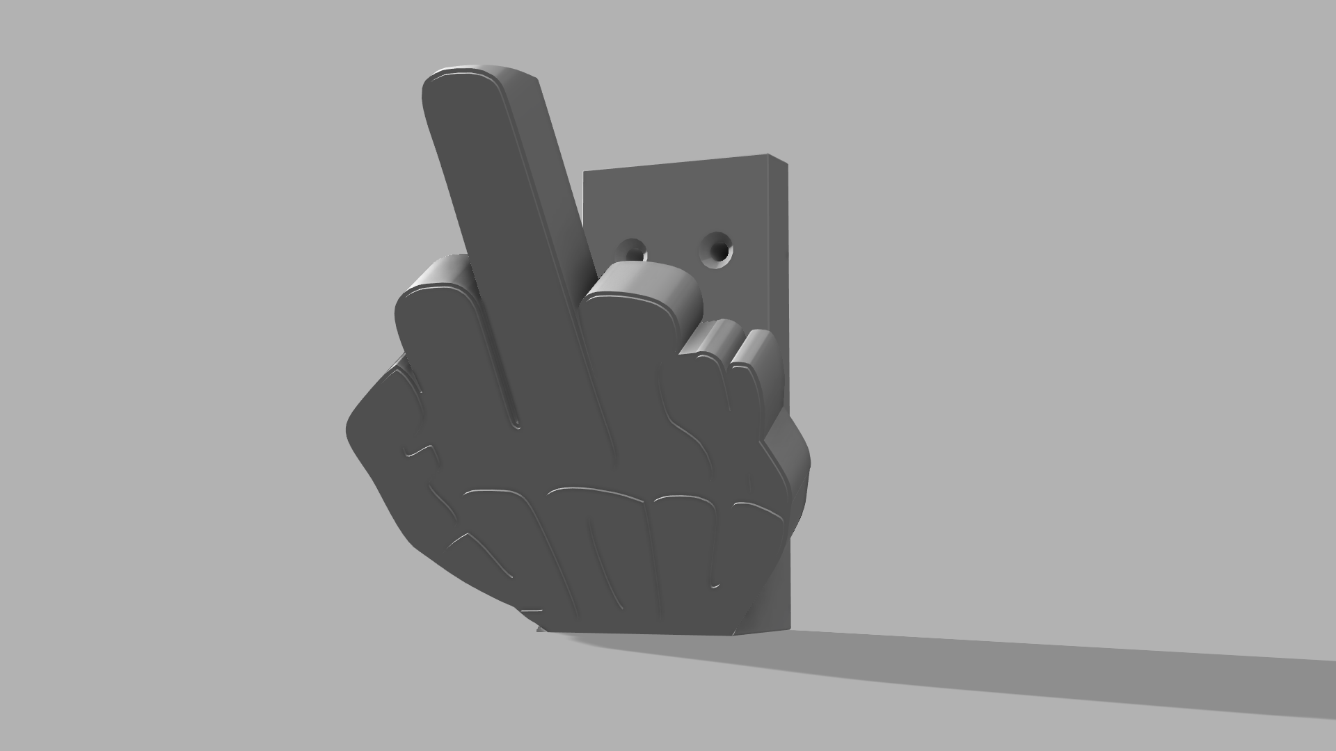 Skateboard Wall Mount "F*** You" by n3rdherder Download free STL