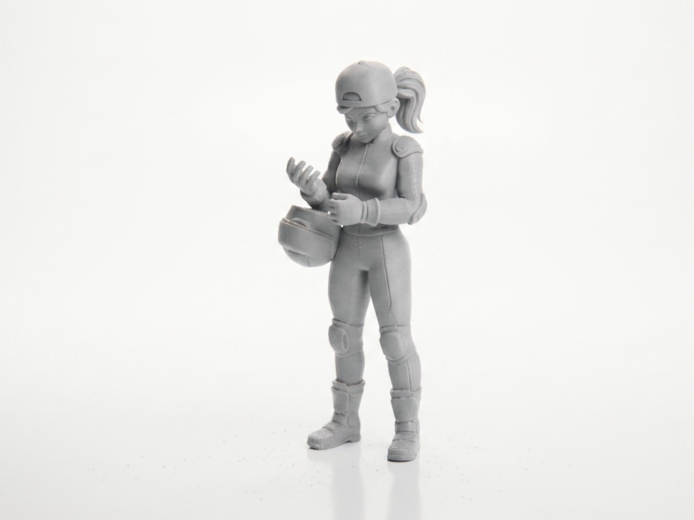 Biker Girl Figurine Female Character 3D Printable